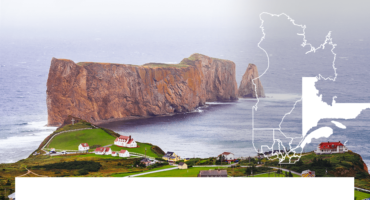 Le Québec Maritime, falaise et fleuve